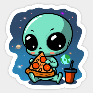 I Want to Belive...in Pizza, Alien Sticker